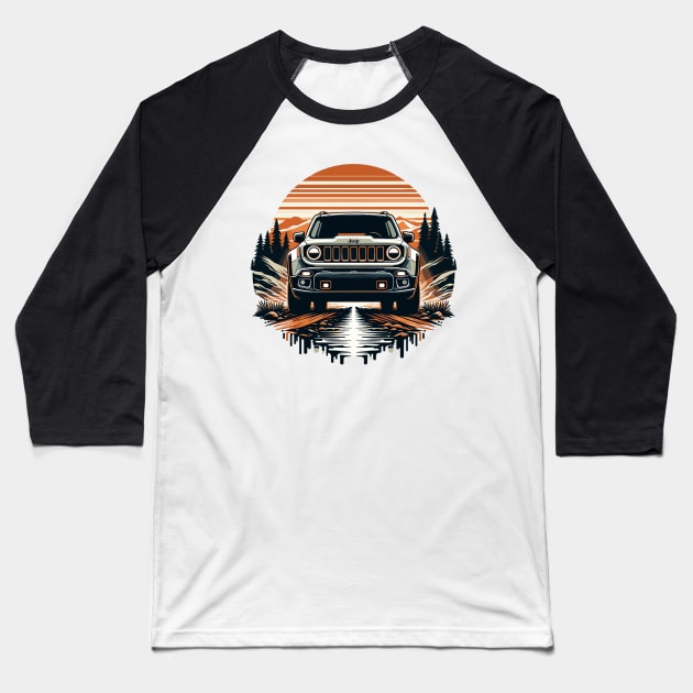 Jeep Renegade Baseball T-Shirt by Vehicles-Art